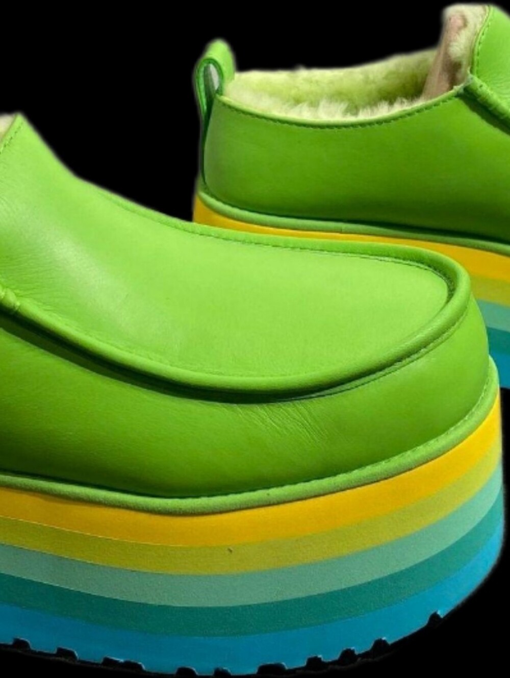 UGG UR SEEN UNISEX Lime Platform Clog Womens Size 14-Mens 13